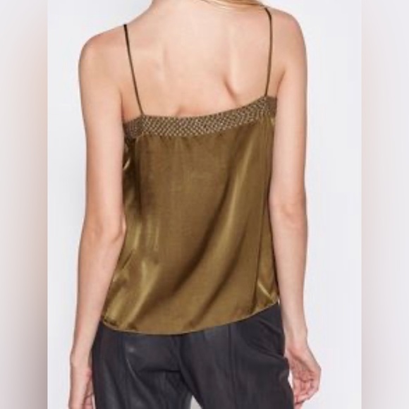 Joie Silk Valentina Camisole with Sequins Color Bronze NWT - Picture 2 of 6